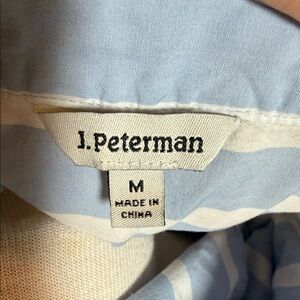 J. Peterman striped Light Blue and White womens size Medium